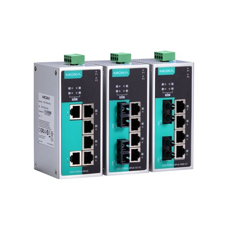 PoE Unmanaged EDS-P200 6-port Moxa EDS-P206A-4PoE-M-ST