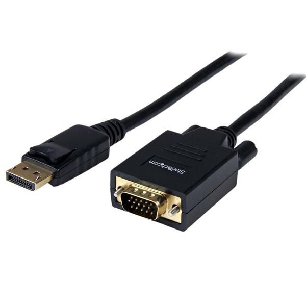 Startech.com DP2VGAMM6 Cavo da DisplayPort a VGA da 1,8 m - Cavo adattatore da DisplayPort a VGA attivo - Video 1080p - Cavo monitor da DP a VGA - Convertitore da DP 1.2 a VGA - Connettore DP a scatto (DP2VGAMM6)