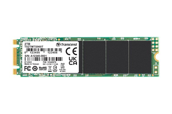 128GB, M.2 2280 SSD, SATA3 B+M Key, 3D TLC BiCS5, DRAM-less, Wide Temp.
