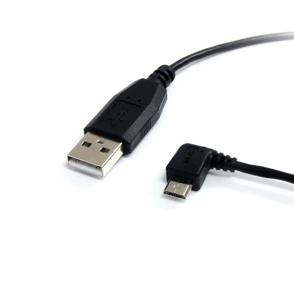 Cavo USB A-Micro B ad angolo sinistro da 1,8m