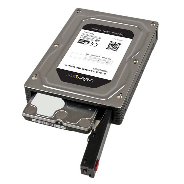 Startech.com 25SAT35HDD 2.5" to 3.5" SATA HDD/SSD Adapter Enclosure - External Hard Drive Converter with HDD/SSD Height up to 12.5mm (25SAT35HDD)
