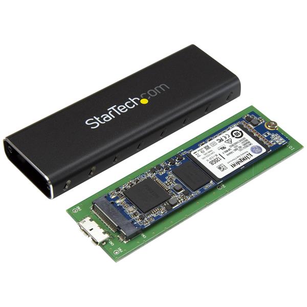 Startech.com SM2NGFFMBU33 Box Alloggio USB 3.0 esterno per SSD SATA M.2 - Convertitore NGFF di unità SSD con UASP - Box portabile M.2 NGFF a USB3.0 SSD