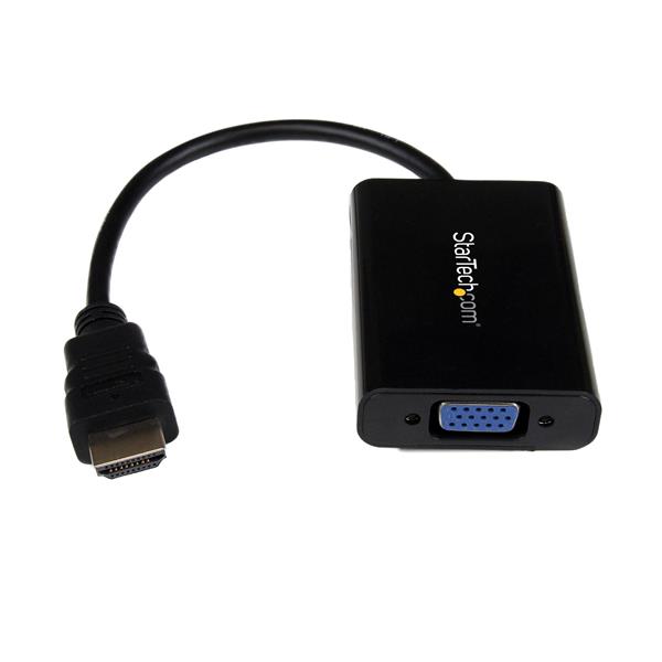 Startech.com HD2VGAA2 HDMI to VGA Adapter – 1920x1080 – HDMI Converter with Audio Output – VGA to HDMI Monitor Adapter (HD2VGAA2)