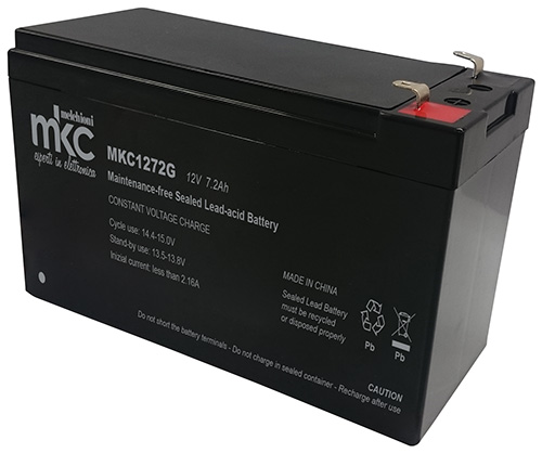 Rechargeable lead-acid battery 12V 7.2Ah 6.3mm faston terminal MKC