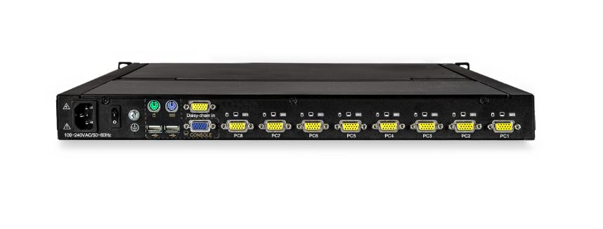 Startech.com RKCONS1708K 8 Port Rackmount KVM Console w/ 6ft Cables - Integrated KVM Switch w/ 17" LCD Monitor - Fully Featured 1U LCD KVM Drawer- OSD KVM - Durable 50,000 MTBF - USB + VGA Support (RKCONS1708K)