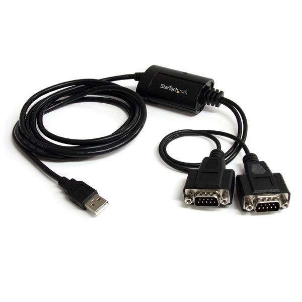 Startech.com ICUSB2322F Cavo adattatore da USB a seriale - 2 porte con interfaccia COM - FTDI - Convertitore USB a RS232 (ICUSB2322F)