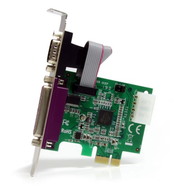 Scheda combo seriale/parallela PCI Express nativa 1S1P con 16950 UART