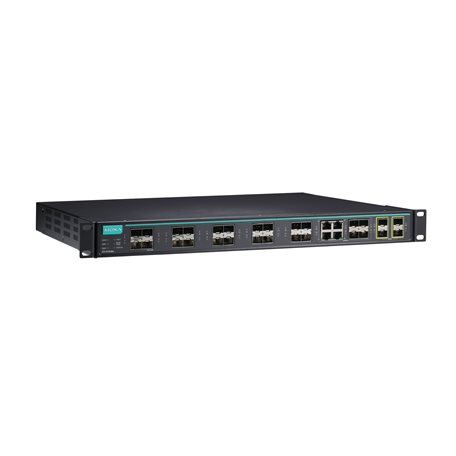 Core switch ICS-G7800A 28-Port Front T Moxa ICS-G7828A-20GSFP-4XG-HV-HV-T