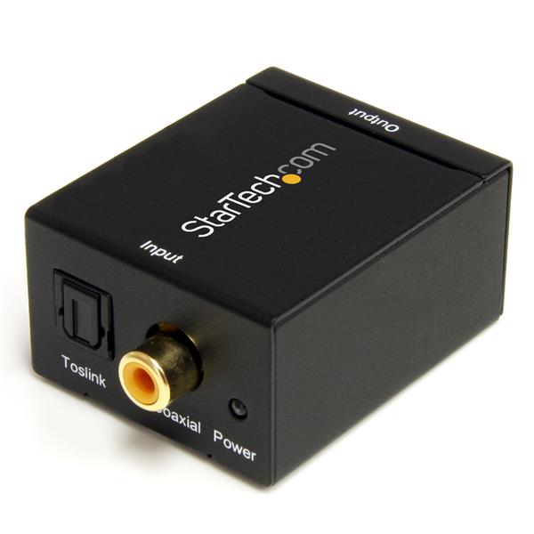 Startech.com SPDIF2AA Convertitore audio da coassiale digitale SPDIF o ottico Toslink a RCA stereo - Convertitore digitale audio (SPDIF2AA)