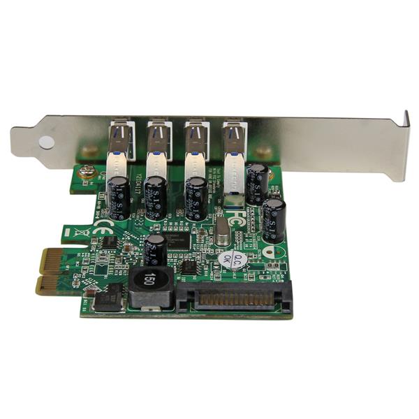 Startech.com PEXUSB3S4V Adattatore scheda controller PCI Express PCIe SuperSpeed USB 3.0 (5Gbps) a 4 porte con UASP - Alimentazione SATA (PEXUSB3S4V)