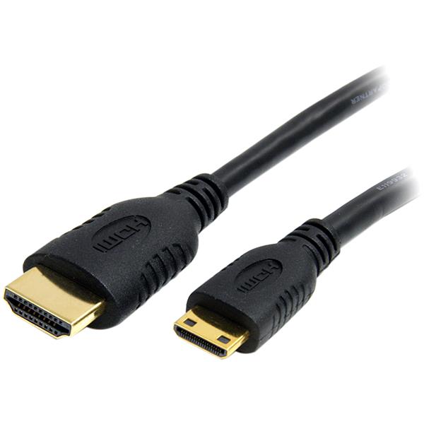 Startech.com HDACMM2M 2m Mini HDMI to HDMI Cable with Ethernet - 4K 30Hz High Speed Mini HDMI to HDMI Adapter Cable - Mini HDMI Type-C Device to HDMI Monitor/Display - Durable Video Converter Cord (HDACMM2M)
