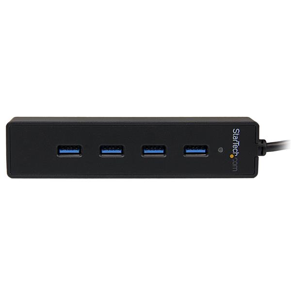 Startech.com ST4300PBU3 Hub portatile USB 3.0 SuperSpeed a 4 porte - 5Gbps - Perno e concentratore per notebook o Ultrabook USB 3.0 con cavo integrato (ST4300PBU3)