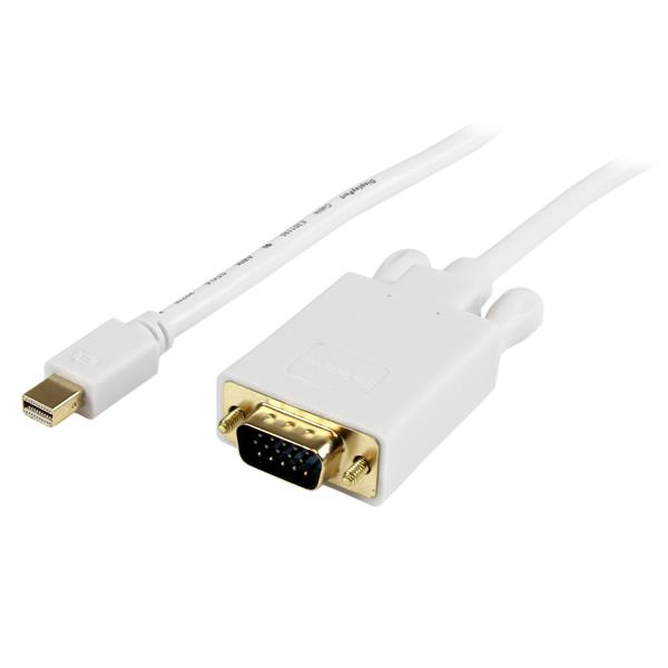 Cavo convert Adattmini DisplayPort a VGA da 1,8m-mDP a VGA 1920x1200-Bianco