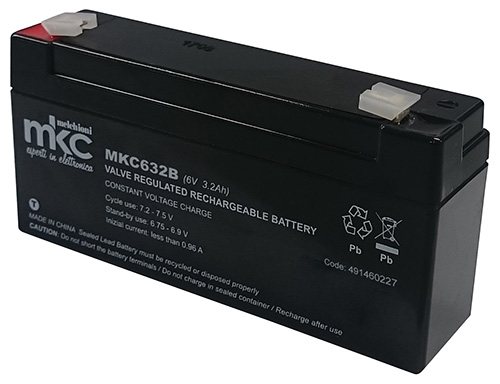 Rechargeable lead-acid battery 6V 3.2Ah MKC