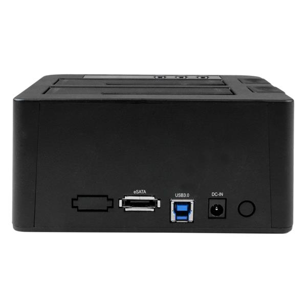Startech.com SDOCK2U33RE Docking Station per Hard Disk a 2 Slot - Duplicatore Standalone USB 3.0 (5 Gbps)/eSATA per SSD/HDD SATA III 2.5/3.5" - Clonatore di Hard Drive con Carica dall'Alto (SDOCK2U33RE)