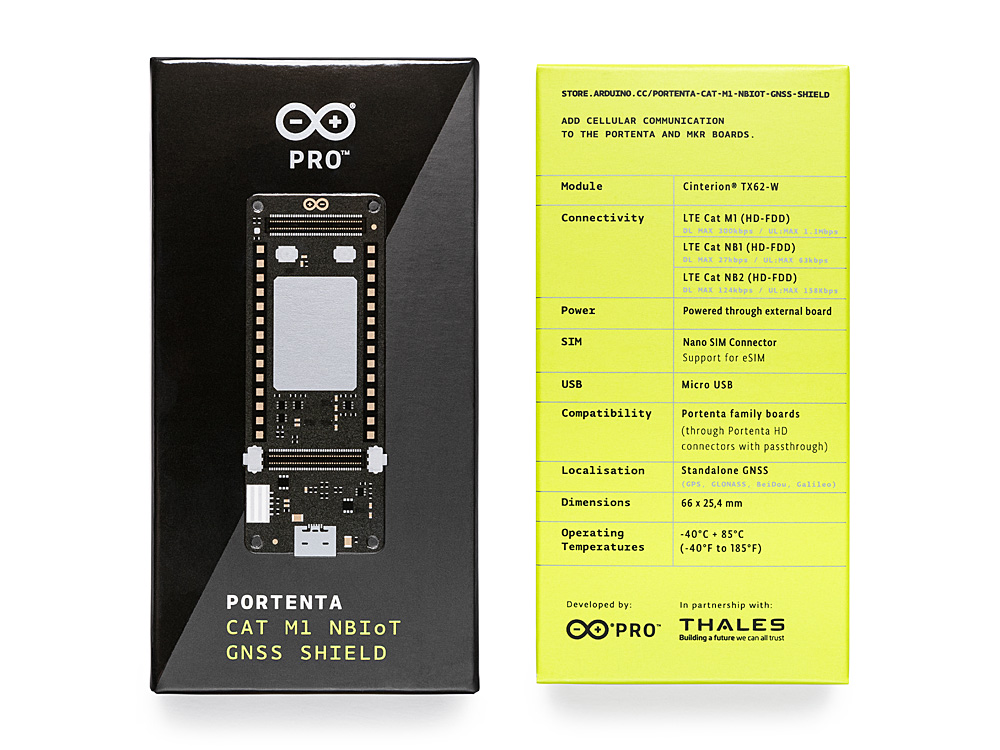 Arduino ASX00027 Portenta CAT.M1/NB IoT GNSS Shield ASX00