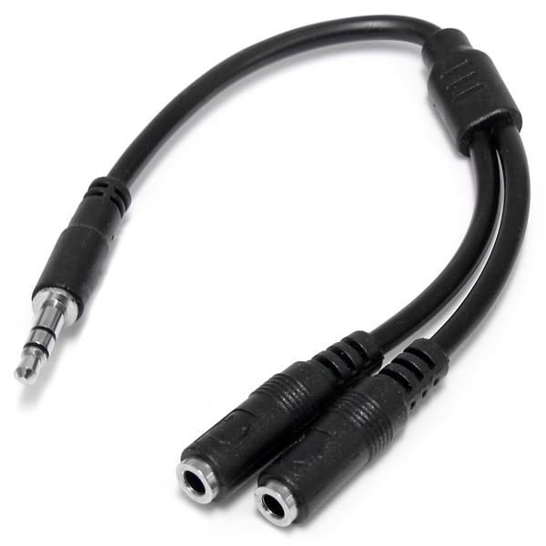 Startech.com MUY1MFFS Cavo splitter stereo slim - Maschio 3,5 mm a 2 femmina 3,5mm