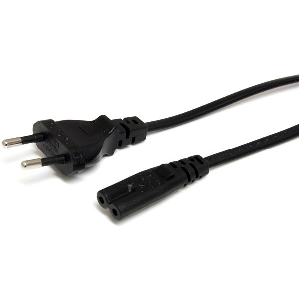 Startech.com PXTNB2SEU1M Cavo di Alimentazione per Notebook da 1 m; Cavo Elettrico da Spina UE a C7 2,5A-250V, 18AWG, Cavo Alimentazione AC di Ricambio per Stampante, Alimentatori - Certificato UL (PXTNB2SEU1M)