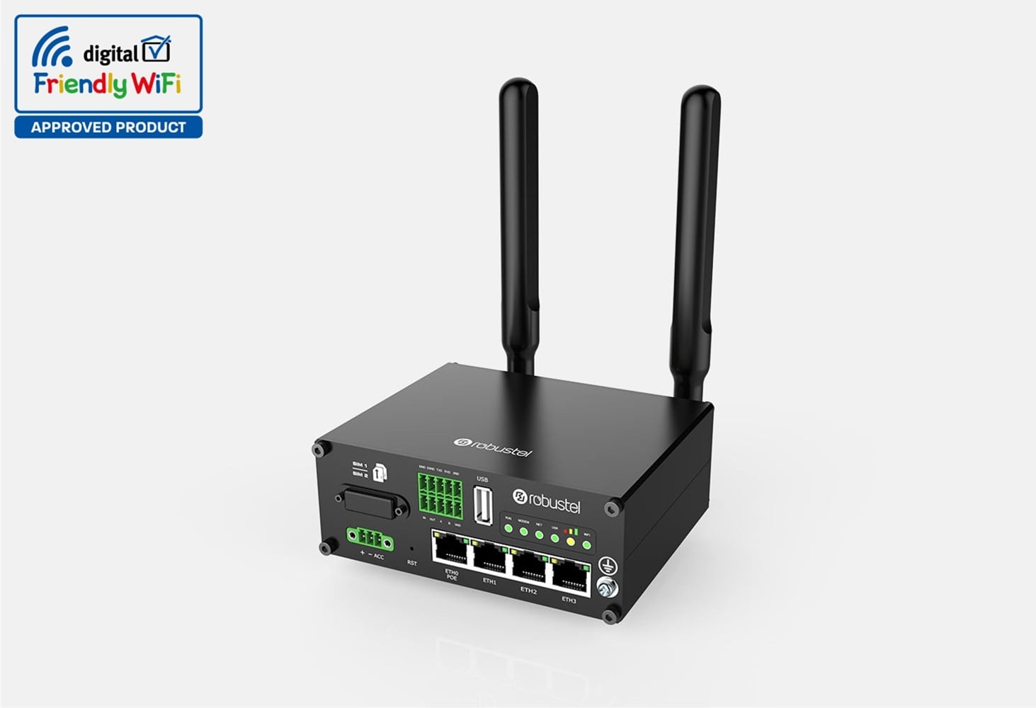 ROUTER R2110-4L B044748: LTE CAT4 Global, WiFi, GNSS, 2xSIM, 4xEth,1xRS