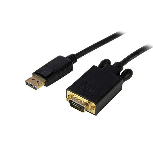 Startech.com DP2VGAMM3B 3ft (1m) DisplayPort to VGA Cable - Active DisplayPort to VGA Adapter Cable - 1080p Video - DP to VGA Monitor Cable - DP 1.2 to VGA Converter - Latching DP Connector (DP2VGAMM3B)