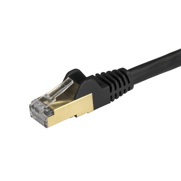 Startech.com 6ASPAT1MBK Cavo Ethernet CAT6a da 1m - Cavo di rete Lan RJ45 10 Gigabit Schermato 100W PoE - Cavo dati patch STP 10GbE - Testato individualmente - Certificato UL/TIA - Nero (6ASPAT1MBK)