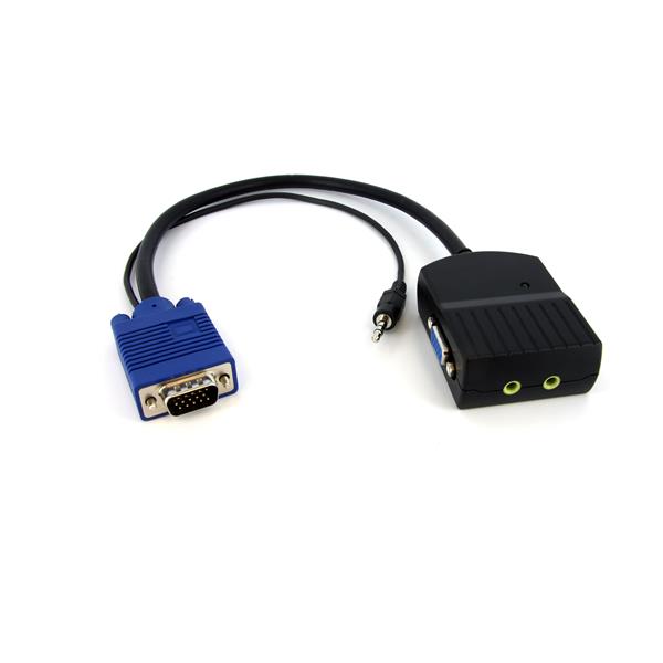 Sdoppiatore video VGA a 2 porte con audio-Alimentato via USB
