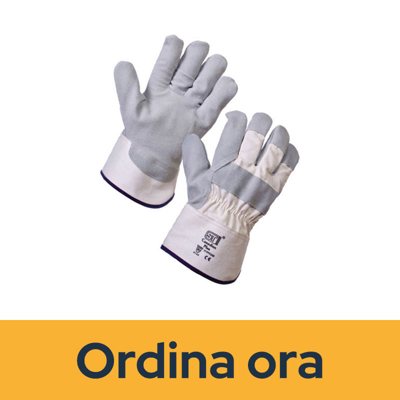 Guanti in pelle cromata Rigger taglia 10/L