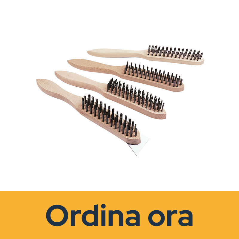 Spazzola con fili metallici su 4 righe serie 580