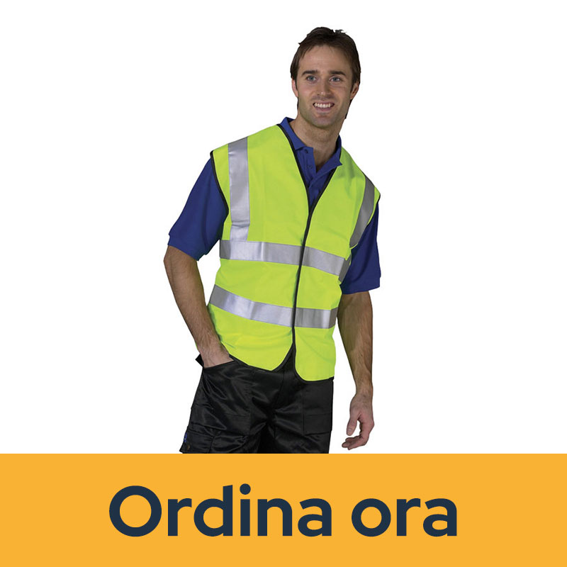 Gilet alta visibilità, arancione, taglia M